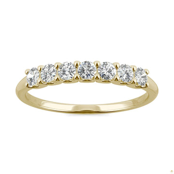 0.42 CTW   Round Moissanite Anniversary Band in 14K Yellow Gold