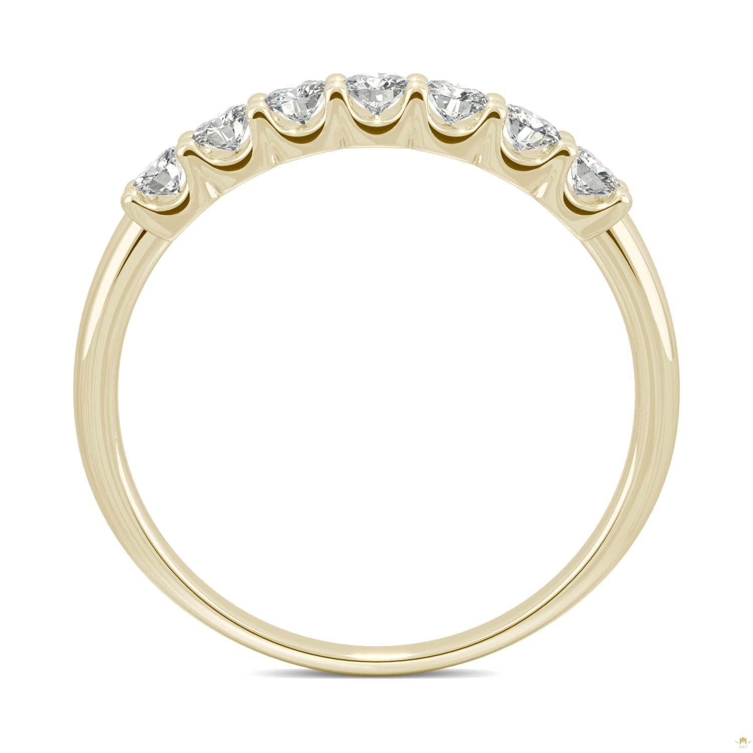 0.42 CTW   Round Moissanite Anniversary Band in 14K Yellow Gold