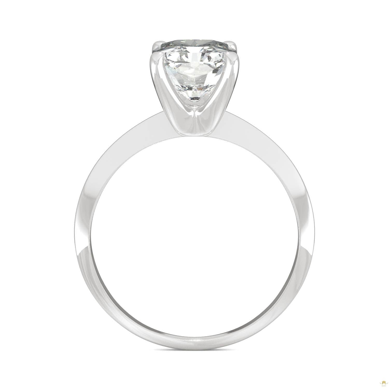 2.70 CTW   Radiant Moissanite Engagement Ring in 14K White Gold