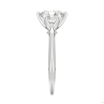 1.90 CTW   Round Moissanite Engagement Ring in 14K White Gold