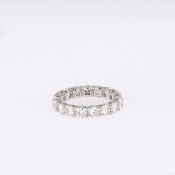 4.18 CTW   Cushion Near-Colorless Moissanite Band in 14K White Gold