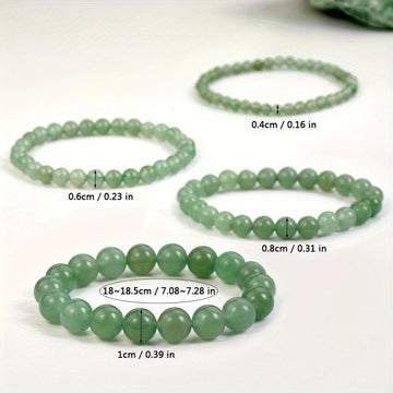 Stunning Green Aventurine Beaded Bracelet – Handcrafted bracelet, Natural Stone, Adjustable