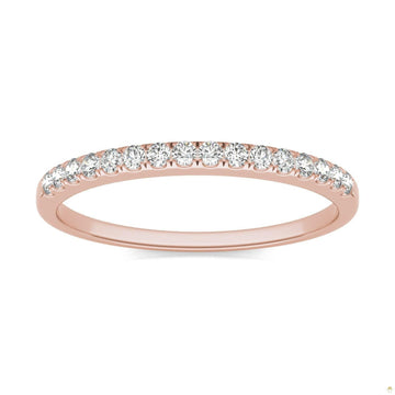 0.16 CTW   Round Moissanite Anniversary Band in 14K Rose Gold