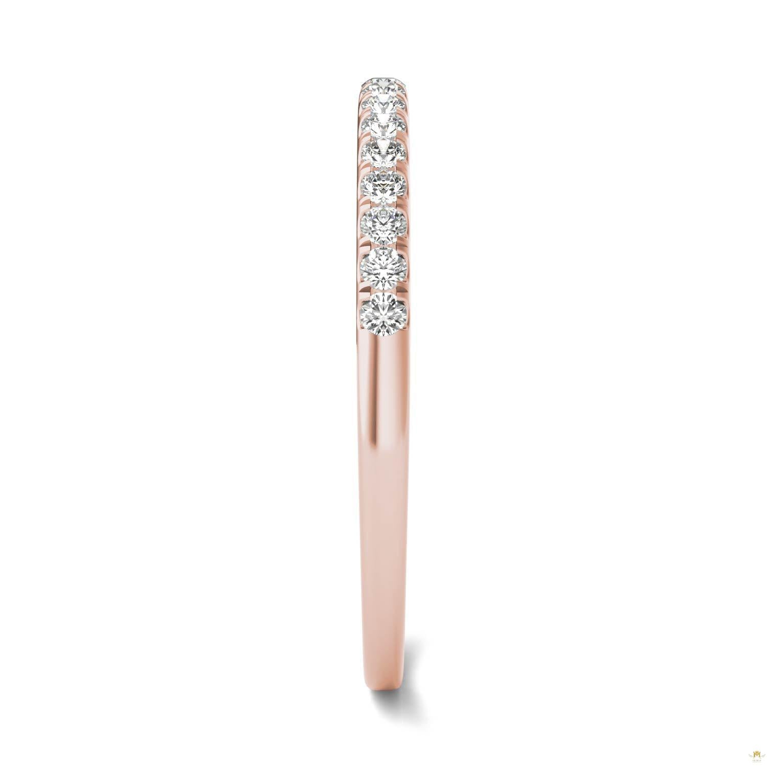0.16 CTW   Round Moissanite Anniversary Band in 14K Rose Gold