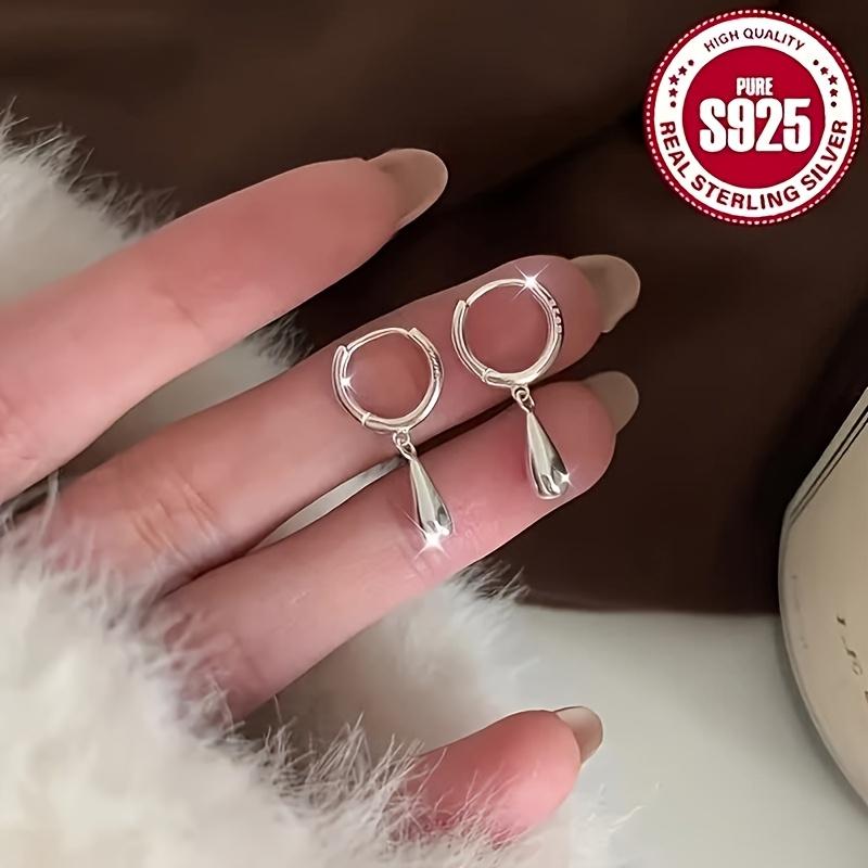 925 Sterling Silver Teardrop Dangle Earrings