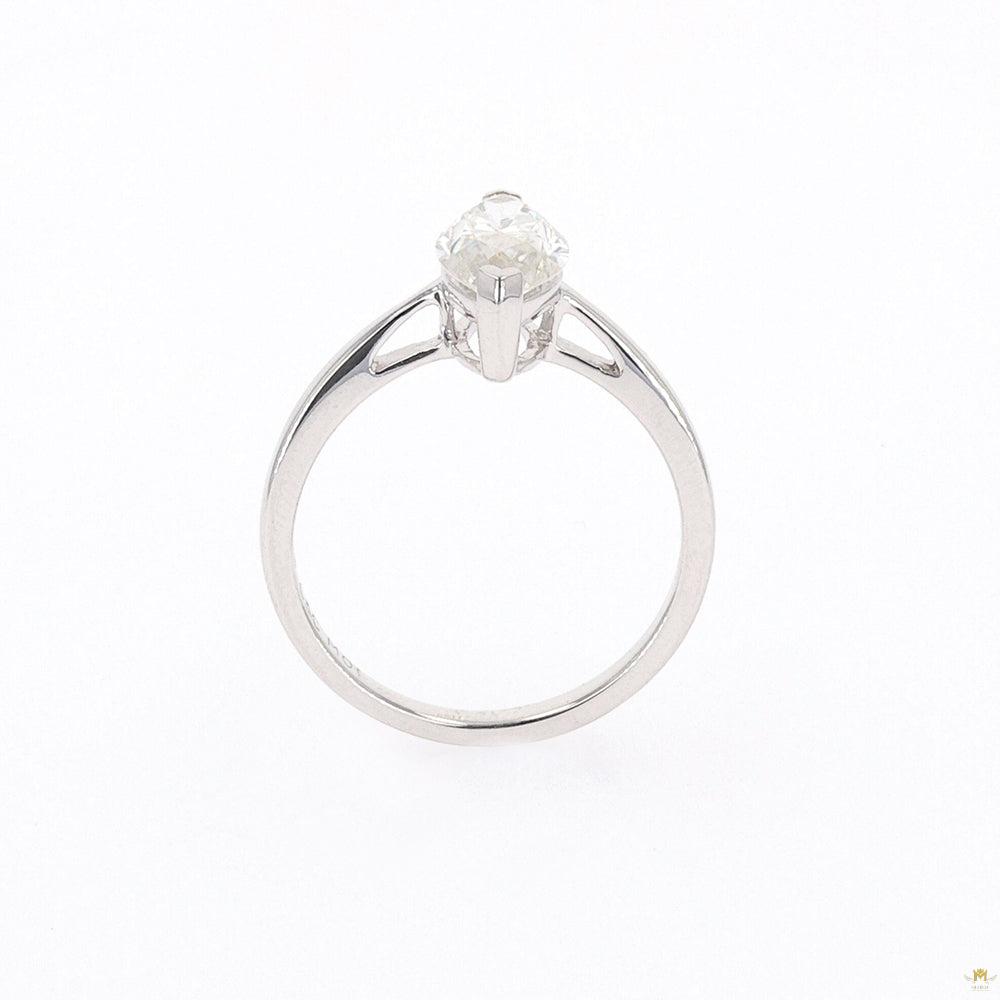 1.80 CTW   Marquise Moissanite Two Prong Solitaire Ring in Sterling Silver