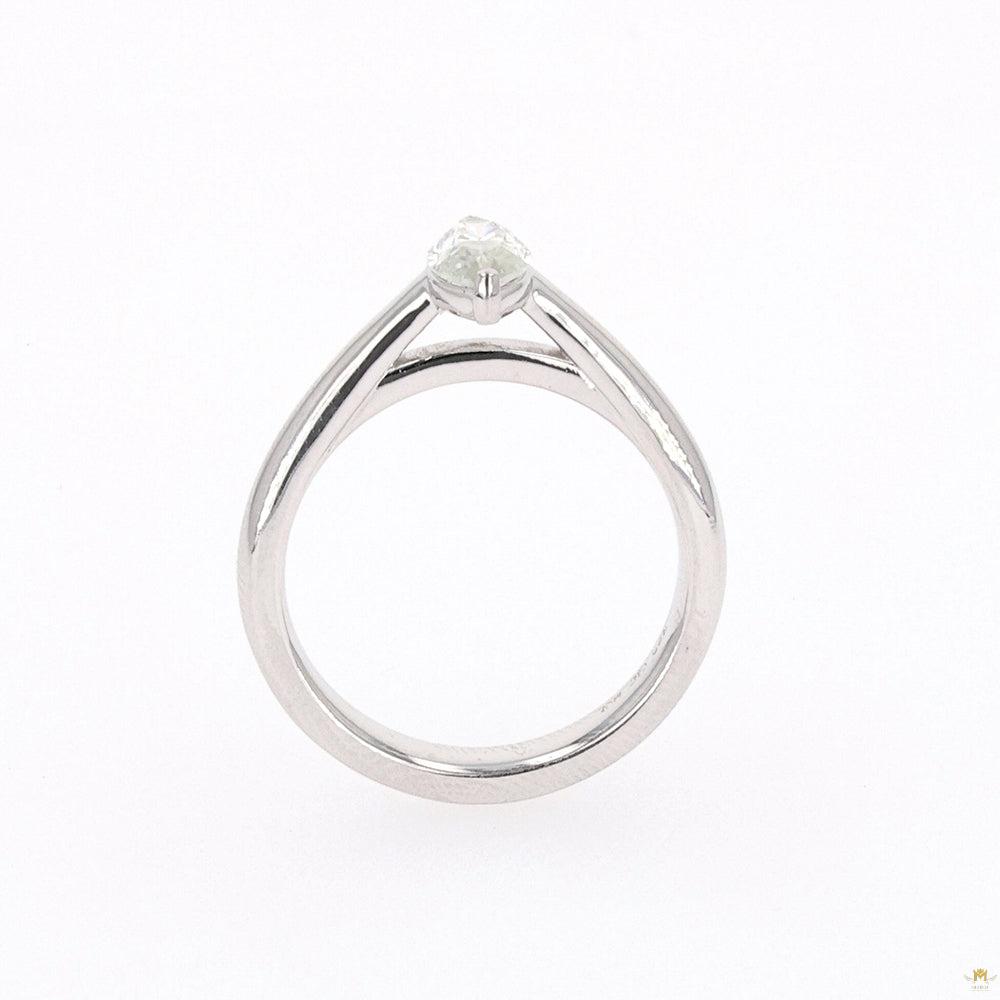 0.70 CTW   Marquise Moissanite Two Prong Solitaire Ring in Sterling Silver