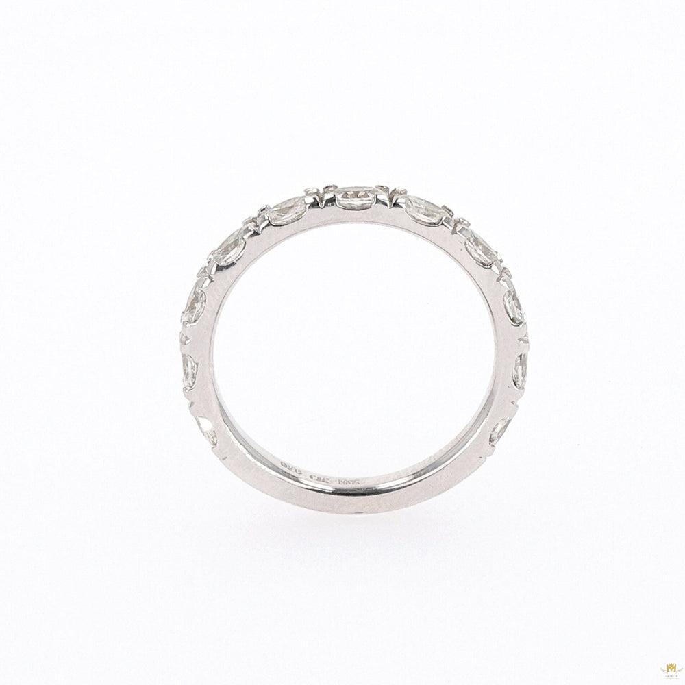 1.10 CTW   Oval Moissanite Shared Prong Band in Sterling Silver