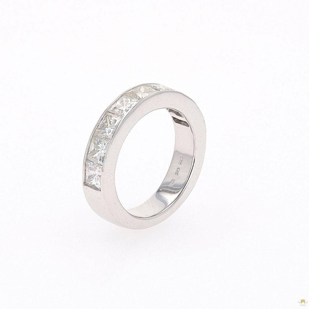 2.96 CTW   Square Moissanite Channel-Set Band in Sterling Silver