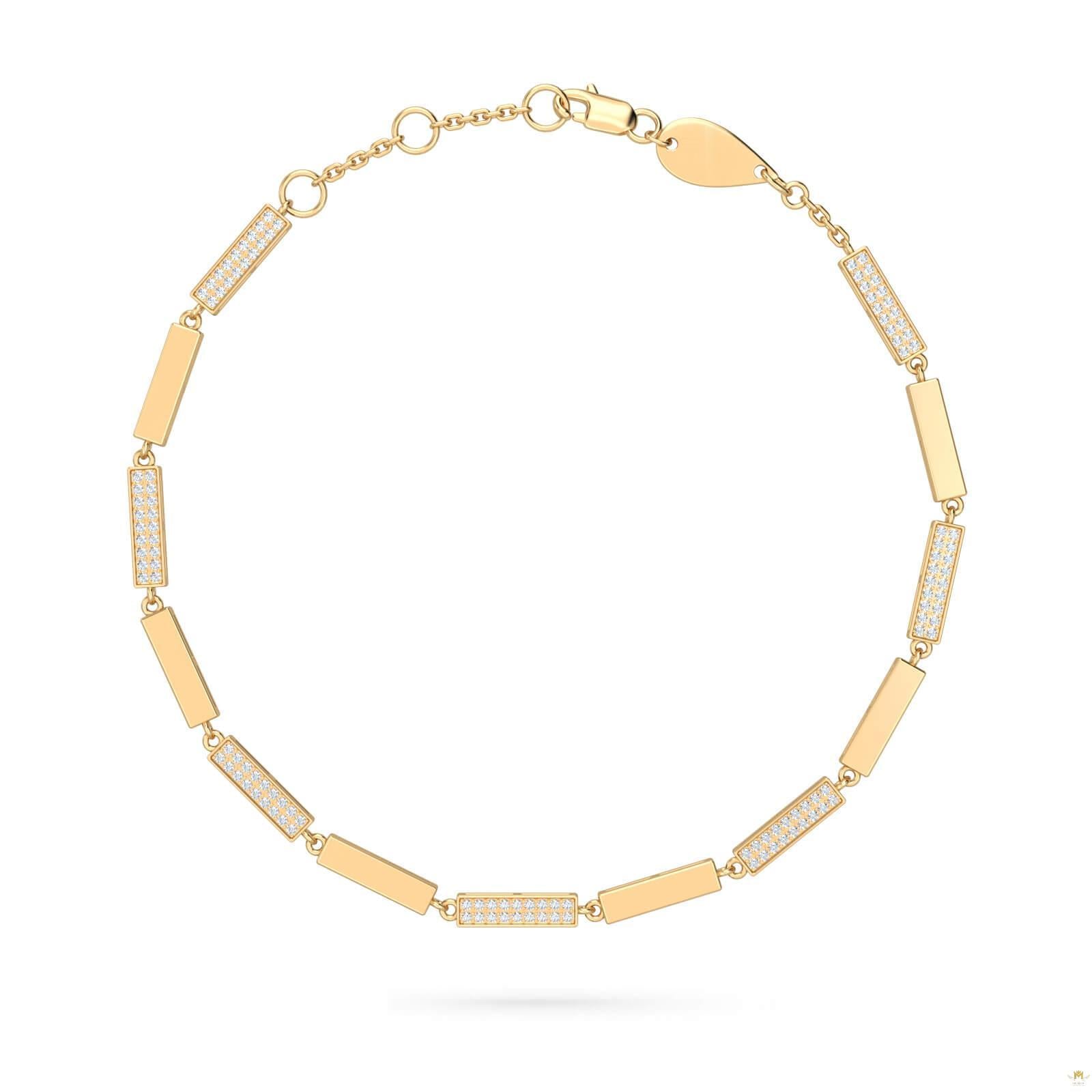 Bracelet Royal Half Gold and Diamonds