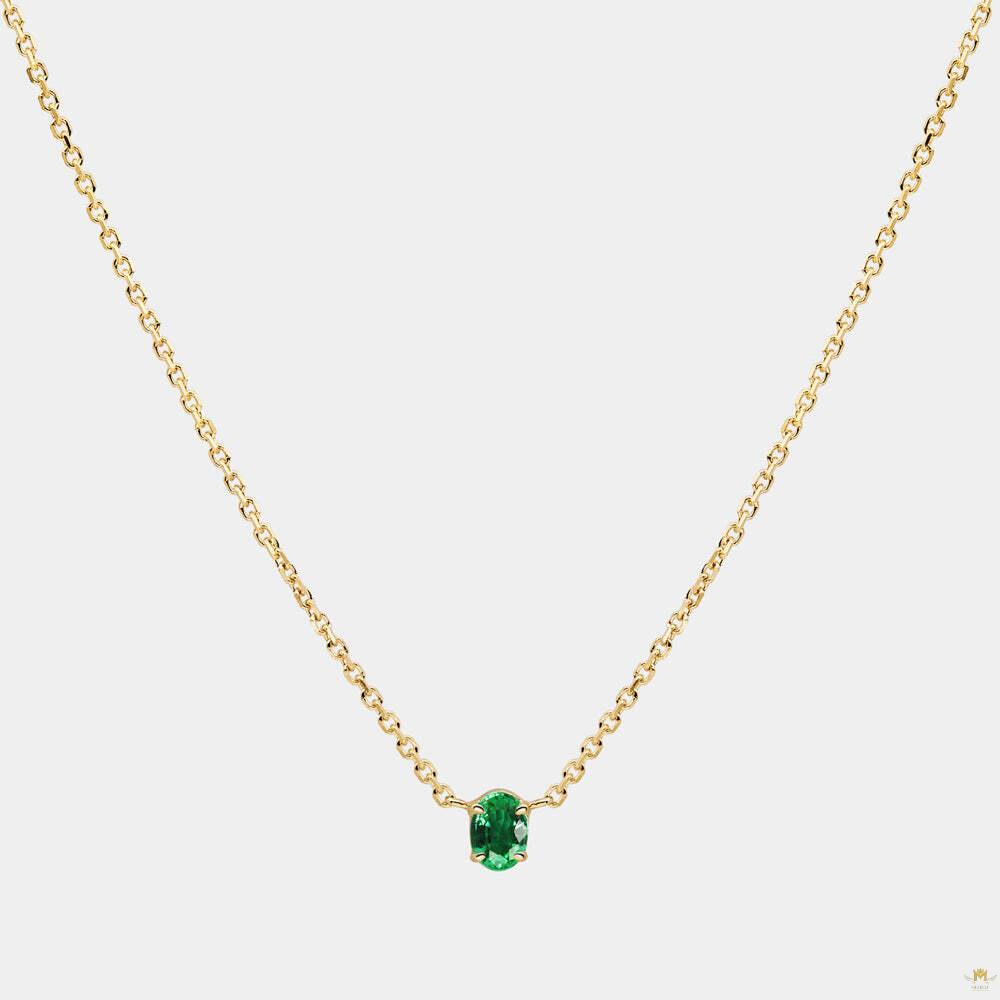 Royal Oval Emerald Pendant