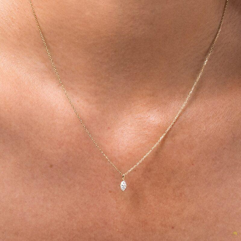 Royal Petite Solitaire Marquise Pendant