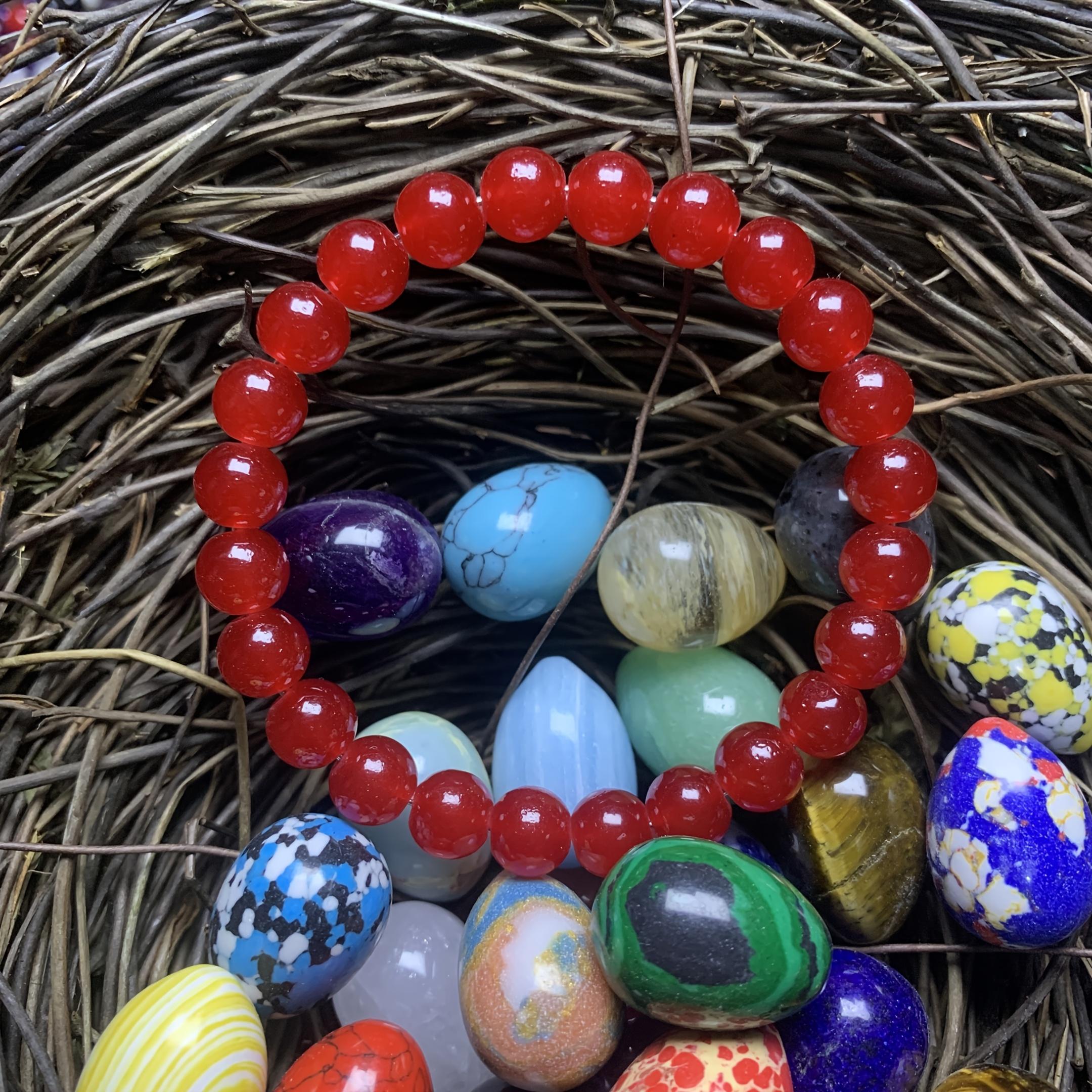 Natural Elegant Red Agate Bracelet