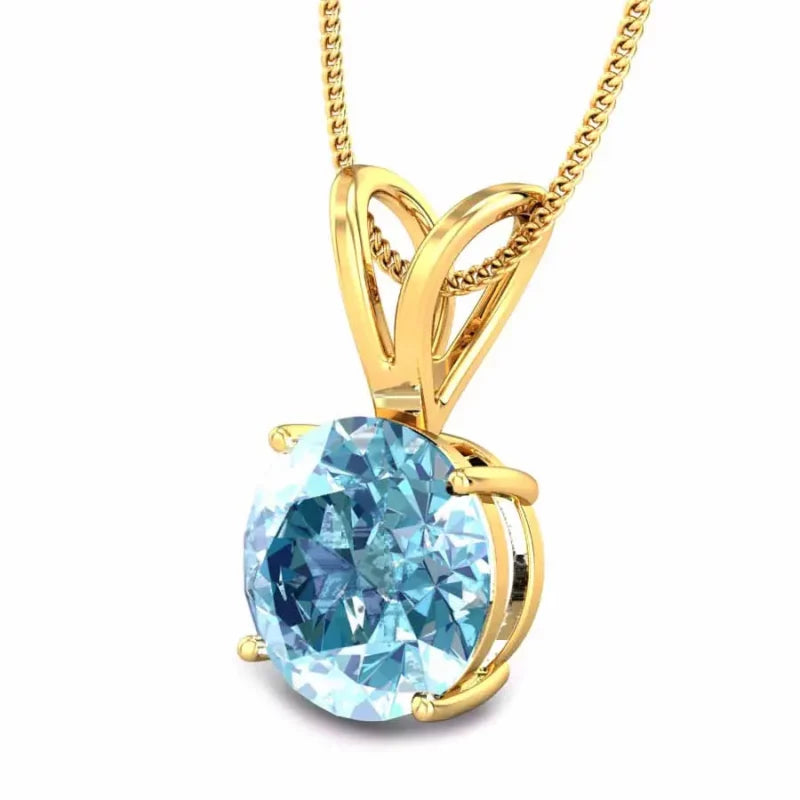 V loop Aquamarine Pendant