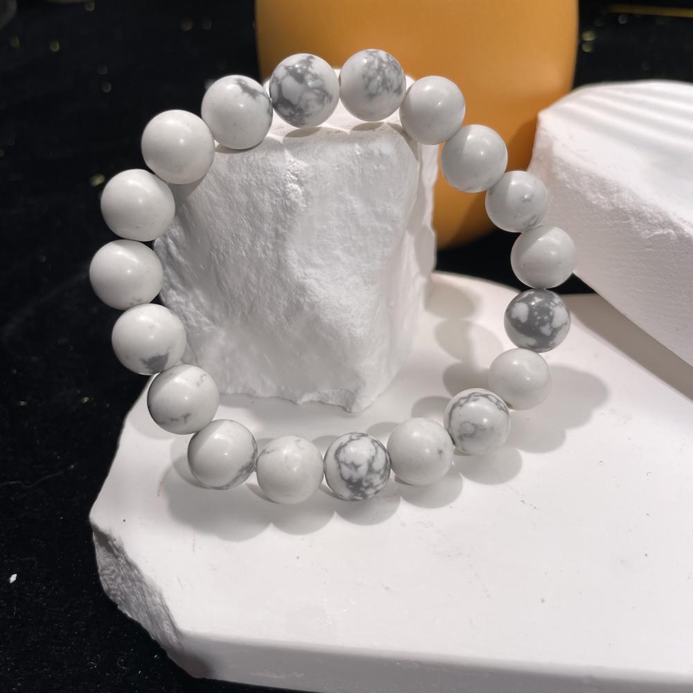 Natural White Magnesite Turquoise Stone Bracelet
