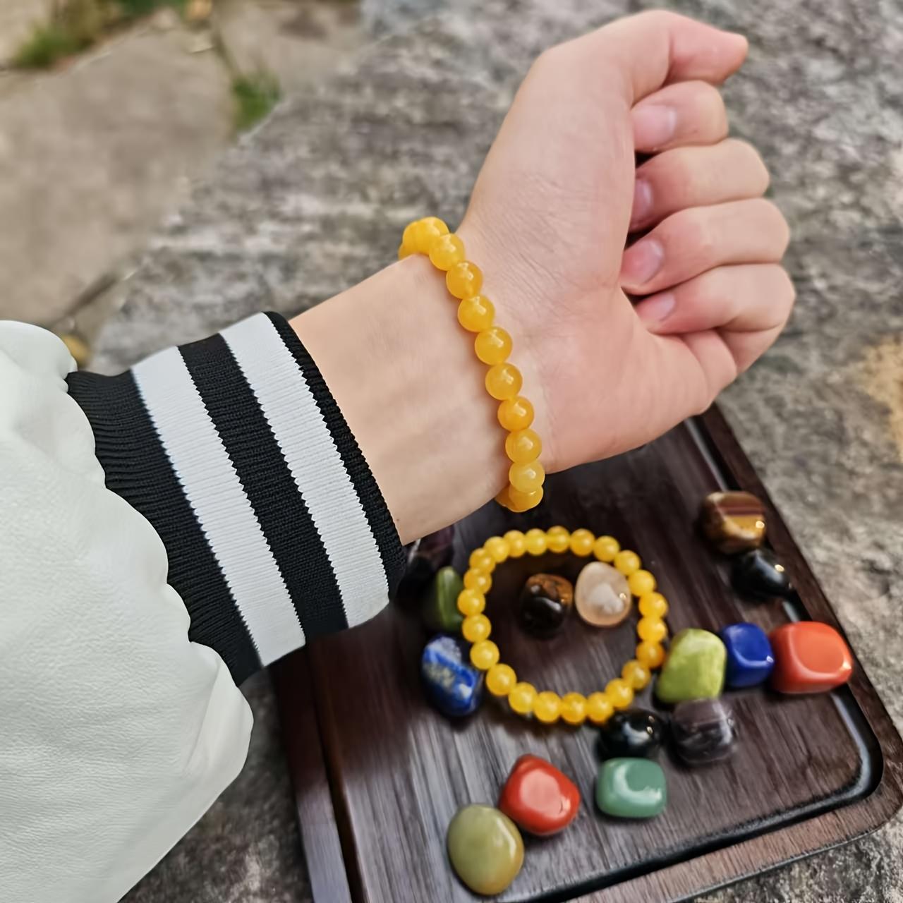 Handmade Natural Citrine (Sun Stone) Beads Bracelet