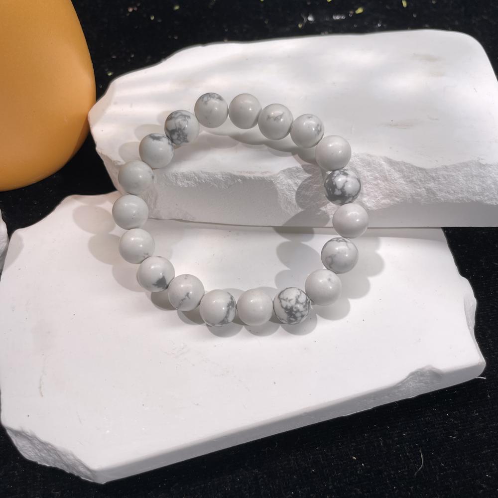 Natural White Magnesite Turquoise Stone Bracelet