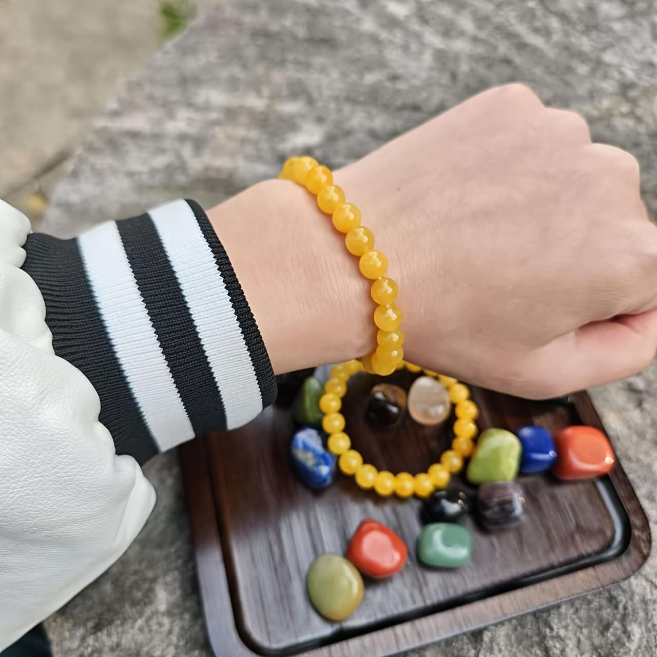 Handmade Natural Citrine (Sun Stone) Beads Bracelet