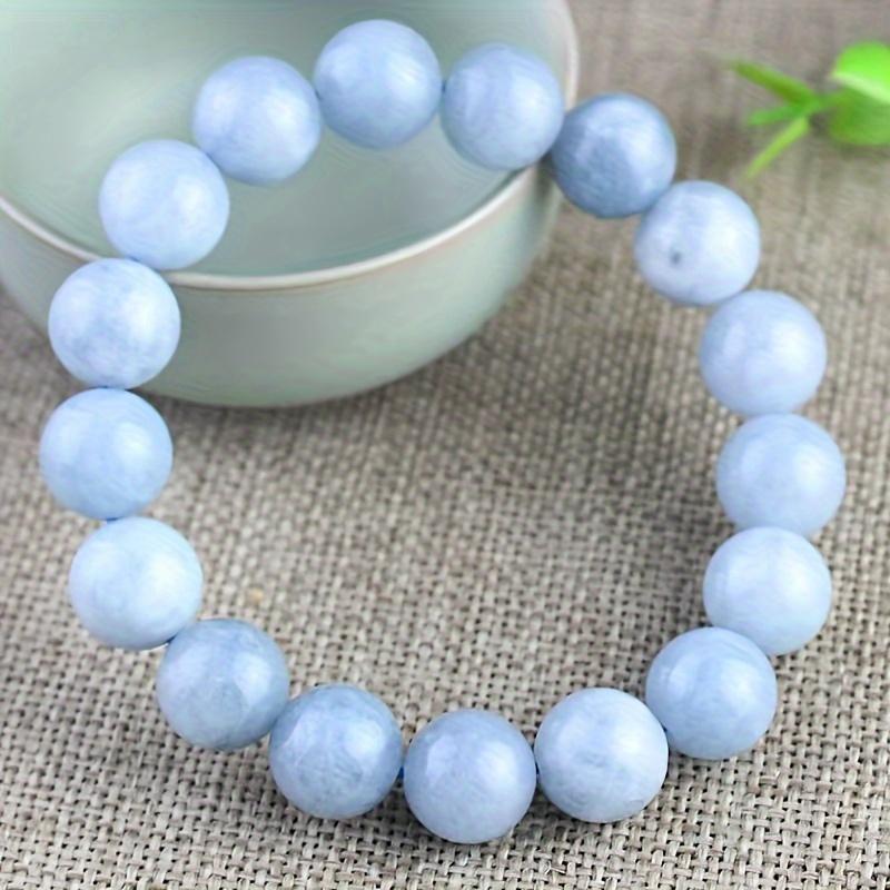 Handmade Aquamarine Stone Bracelet, Natural Aqua Blue Faux Gemstone