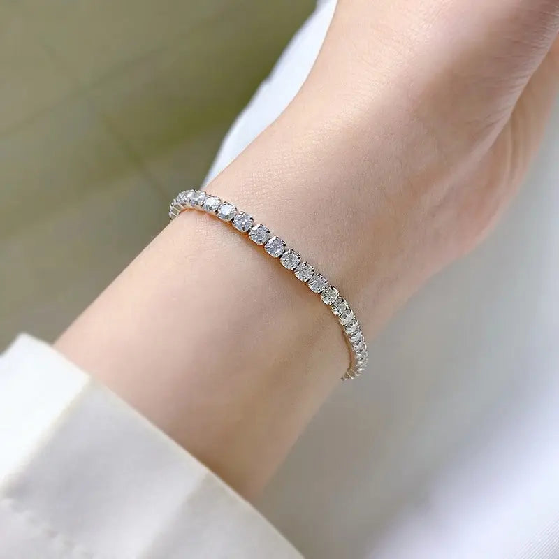 Sparkling 4 Carat Moissanite Bracelet