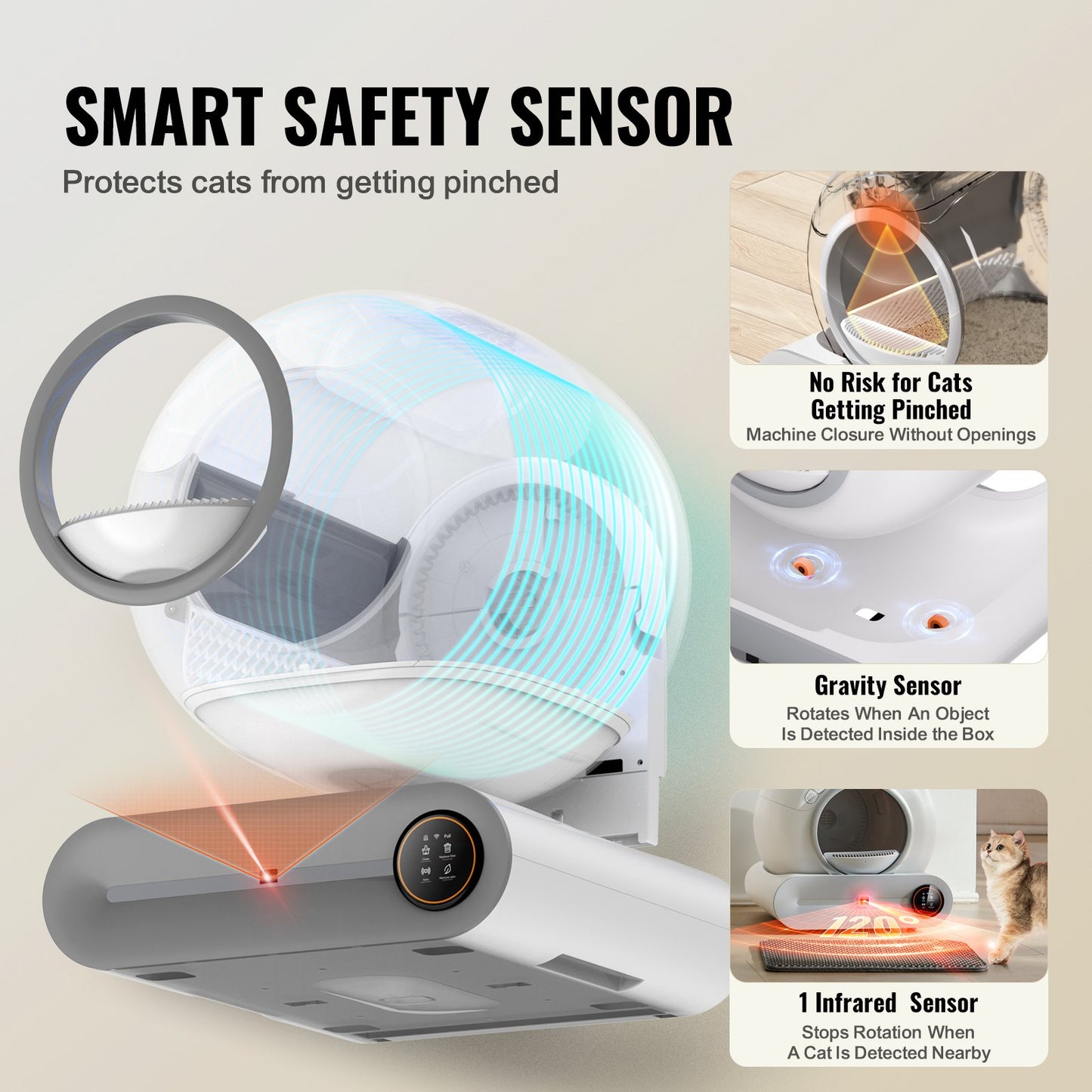 65L Self Cleaning Cat Litter Box